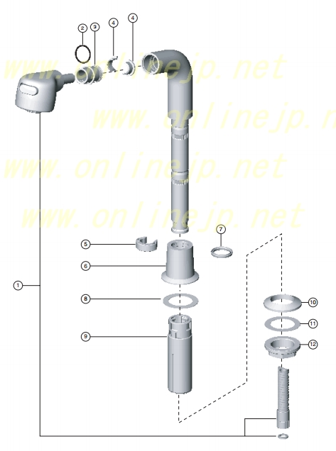 上等な LIXIL INAX <br>吐水口<br>BB7 BN8 BU8 BW1 LR8<br>A-4936