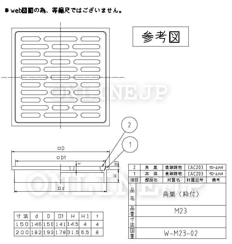 日本最大のブランド 住器プラザ ショップミヤコ M18S ステンレス排水目皿 寸法 200