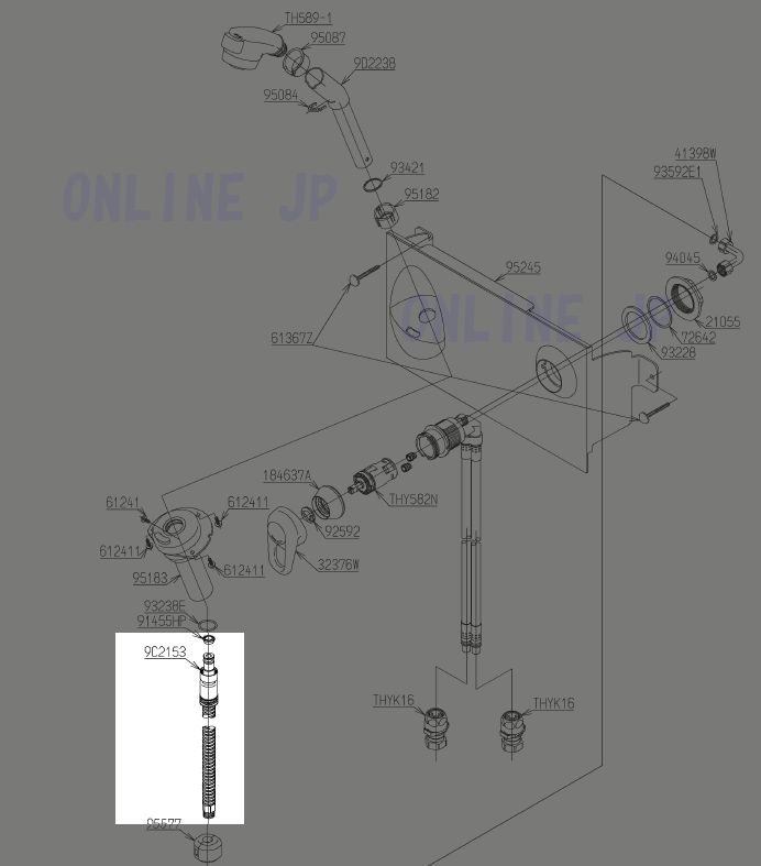 TH5C0046 ホースユニット【TOTO】旧 9C2153のことならONLINE JP（オンライン）