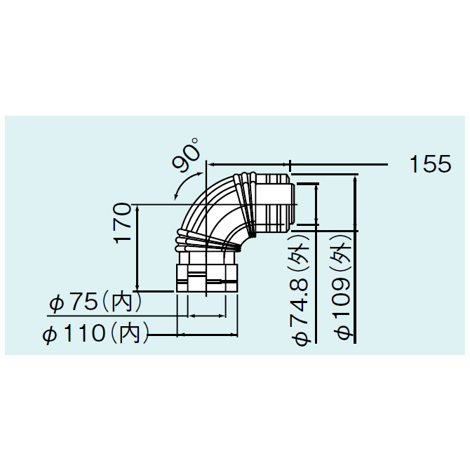 送料無料】リンナイ φ110×φ75給排気部材 FF 2重管用【FFWL-90】90 °エルボ（21-5380）【FFWL90】  給湯器【沖縄・離島送料別途】 Ytu4OYddIo, 水回り、配管 - centralcampo.com.br