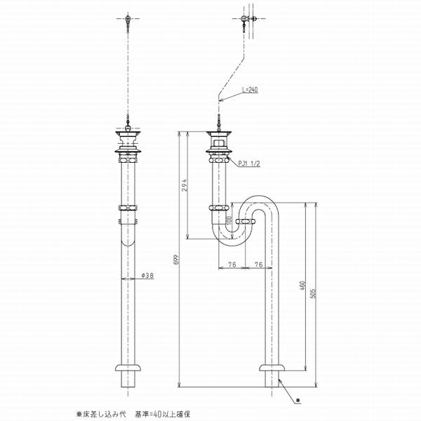 特売 T7S11 TOTO 床排水金具