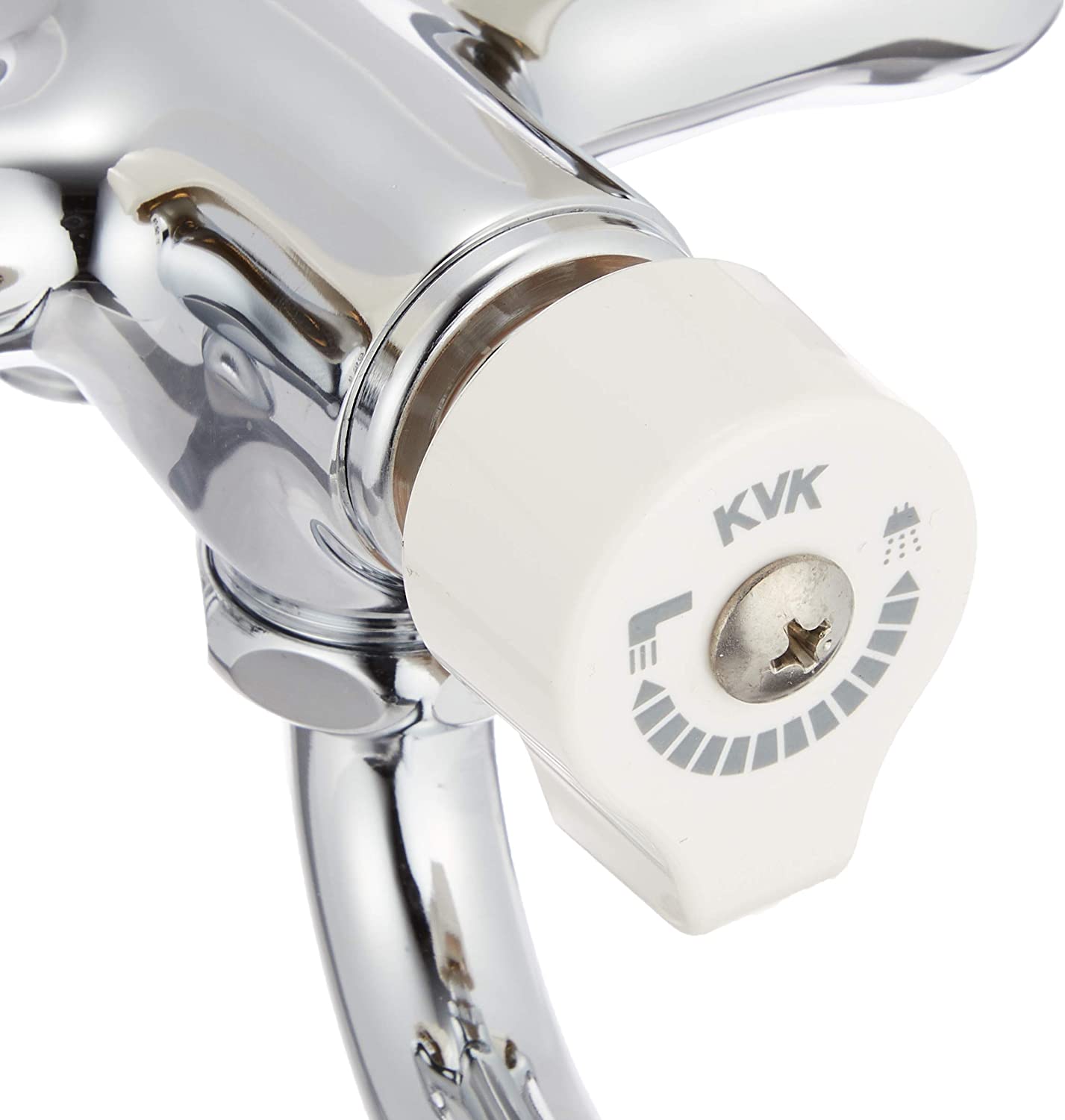KVK 一時止水付2ハンドルシャワー混合水栓 寒冷地用 KF100N2W 浴室、浴槽、洗面所