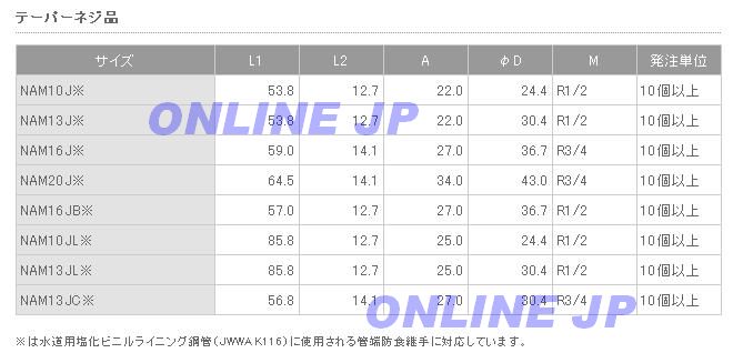 NAM10J オスアダプター【ブリヂストン】プッシュマスター のことなら