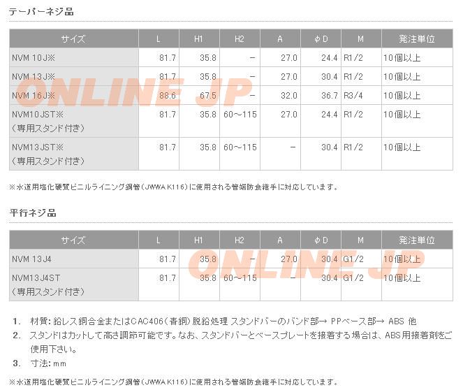 ブリジストン NVM13J プッシュマスター バルブ付オスアダプター 10個売 - blog.knak.jp